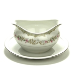 Meito by Kenwood, China Gravy Boat, Attached Tray