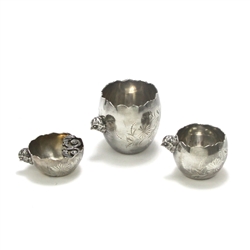 Smoking Set by Homan Silver Plate Co., Silverplate, Chick & Cracked Egg Shell