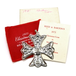 1975 Christmas Cross Sterling Ornament by Reed & Barton