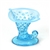 Hobnail Blue Opalescent by Fenton, Glass Vase, Horn of Plenty