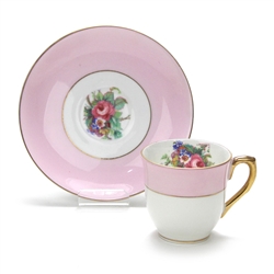 Demitasse Cup & Saucer by Colclough, China, Pink Floral Design