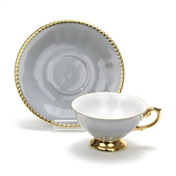 Demitasse Cup & Saucer by R W Barvaria, China, Gray, Gold Trim