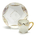 Demitasse Cup & Saucer, China, Gold Iridescent