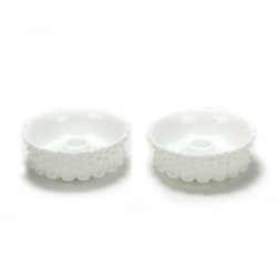 Hobnail, Milk Glass by Fenton, Glass Candlestick Pair
