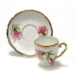 Demitasse Cup & Saucer by PMB, China, Carnations