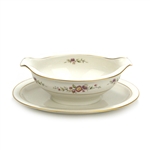 Asian Song by Noritake, China Gravy Boat, Attached Tray