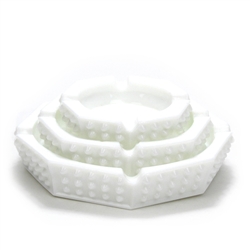 Hobnail Milk Glass by Fenton, Glass Ashtray, Set, Octagonal