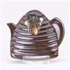 Tea Bag Holder, Ceramic, Bee on Teapot