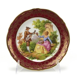 Decorators Plate by Limoges, Porcelain, Lady & Man