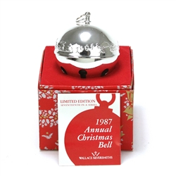 1987 Sleigh Bell Silverplate Ornament by Wallace