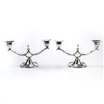 Adoration by 1847 Rogers, Silverplate Candelabrum, 2-Branch