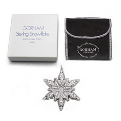 1970 Snowflake Sterling Ornament by Gorham