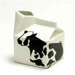 Cream Pitcher by Margo, Ceramic, Milk Carton, Holstein