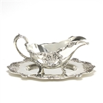 Christopher Wren by Wallace, Silverplate Gravy Boat & Tray