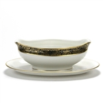 Laurel Magnolia by Royal Cathay, China Gravy Boat, Attached Tray