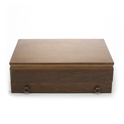 Silverware Box, Wood, Double Drawer, Wooden