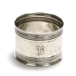 Napkin Ring, Sterling, Ringed Design, Monogram B