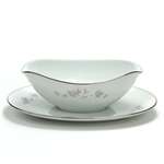 Bellemead by Noritake, China Gravy Boat, Attached Tray