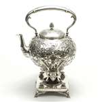 Ivy, Chased by Tiffany, Sterling Tipping Hot Water Kettle & Stand, Monogram JJMR