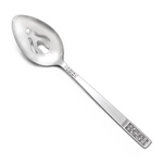 CUS3 by Customcraft, Stainless Tablespoon, Pierced (Serving Spoon), Fleur De Lis Design