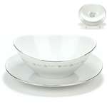 Cleo by Rose, China Gravy Boat, Attached Tray