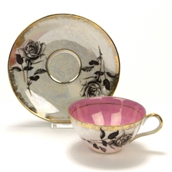 Cup & Saucer, China, Black Rose