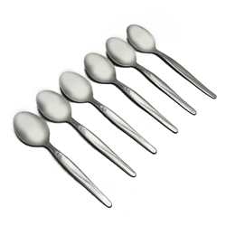 Ice Cream Spoons, Set of 6, Stainless, Leaf Design