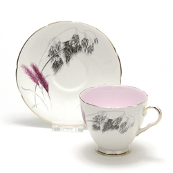 Cup & Saucer by Old Royal, China, Purple & Gray