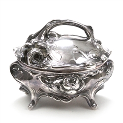 Jewelry Box by W. B. Mfg. Co., Silverplate, Nouveau Rose Design