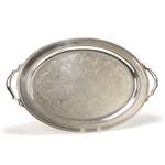 Tray, Chased Bottom w/ Handles by Oneida, Silverplate, Beaded Edge