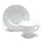 Harvest Milk Glass by Colony, Glass Cup & Saucer