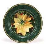 Holiday Abundance by Sakura, China Salad Plate, Yellow Poinsettia