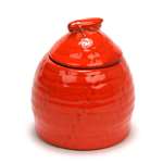 Lazy Bones, Flame by Frankoma Pottery, Earthenware Honey Pot