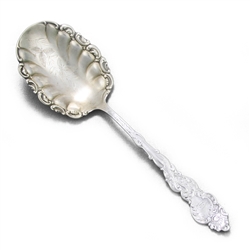 Columbia by 1847 Rogers, Silverplate Berry Spoon, Gilt Bowl, Monogram O