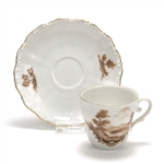 Demitasse Cup & Saucer by Leftmann, Porcelain, Country Side Scene