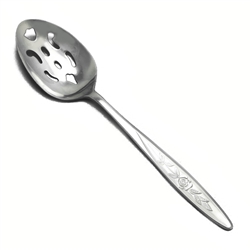 Rose Spray by Nasco, Stainless Tablespoon, Pierced (Serving Spoon)