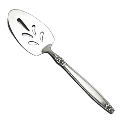 Rose Border by Nasco, Stainless Pie Server, Flat Handle