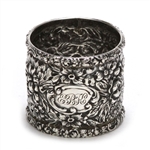 Rose by Stieff, Sterling Napkin Ring, Monogram EBK