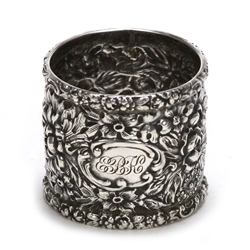 Rose by Stieff, Sterling Napkin Ring, Monogram EBK