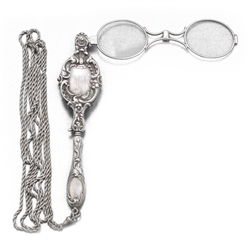 Lorgnette, Sterling, Scroll & Flower Design, Monogram ACB