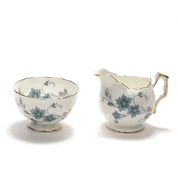 Cream Pitcher & Sugar Bowl by Aynsley, China, Leaf Design