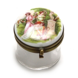 Dresser Jar by Limoges, Woman & Garlands