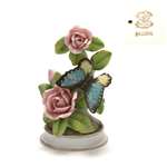 Figurine by Lefton, Ceramic, Roses & Butterfly