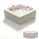 Box by Avon, Porcelain, Fan, Butterflies