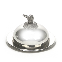 Butter Dish, Silverplate, Duck