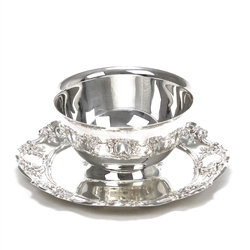 Old Master by Towle, Silverplate Gravy Boat, Attached Tray