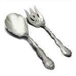 Strasbourg by Gorham, Sterling Salad Serving Spoon & Fork, Monogram CTF