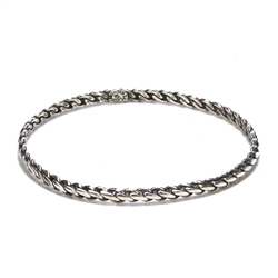 Bangle Bracelet by Mexican, Sterling, Chain Design
