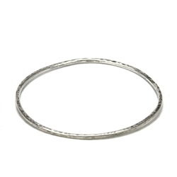 Bangle Bracelet, Sterling, Hammered