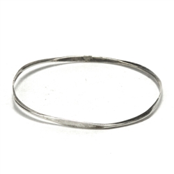 Bangle Bracelet, Sterling, Hammered